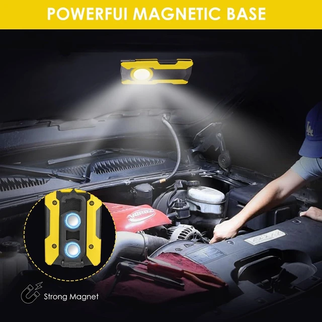 Alt view image 5 of 7 - 40W 2000LM Rechargeable LED Work Light, Battery Powered Magnetic Flood Light with Gooseneck Flashlight for Car Repairing, Camping & Inspection