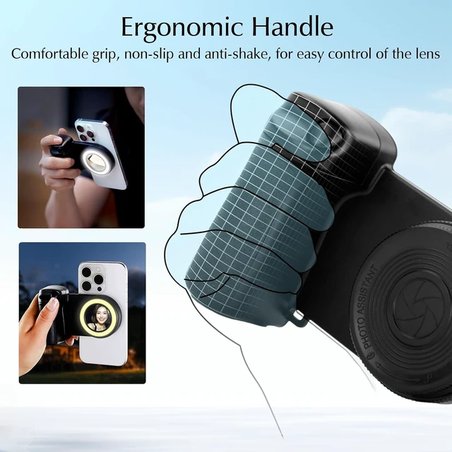Alt view image 5 of 7 - Rechargeable Magnetic Selfie Ring Light with Mirror for iPhone LED Fill Light with Bluetooth Remote for Video/Vlog/Photo, MagSafe Compatible