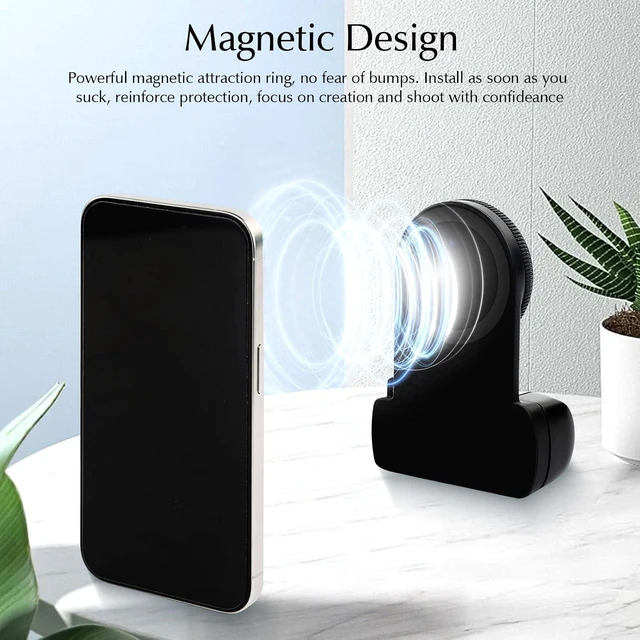 Alt view image 3 of 7 - Rechargeable Magnetic Selfie Ring Light with Mirror for iPhone LED Fill Light with Bluetooth Remote for Video/Vlog/Photo, MagSafe Compatible
