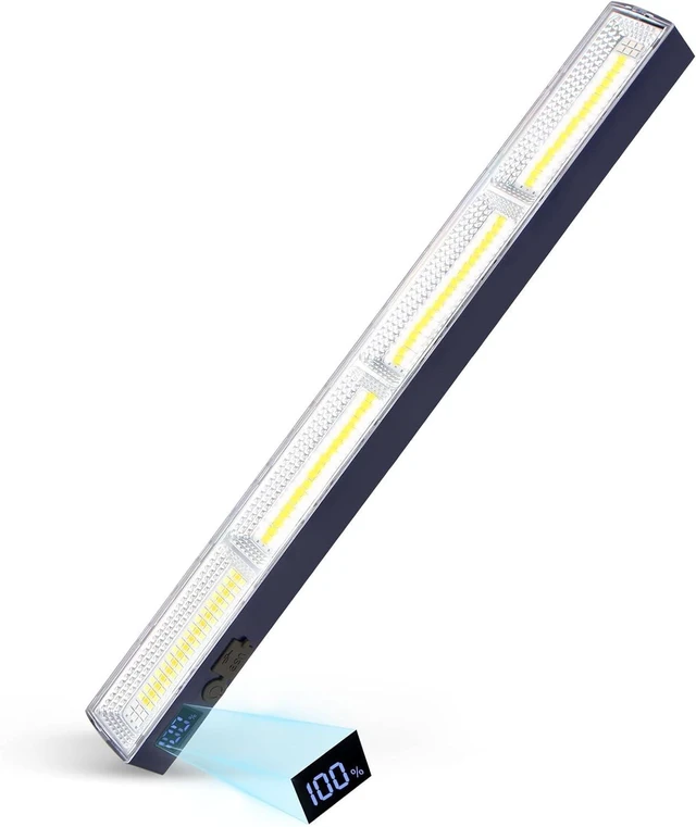 Main image of Rechargeable Magnetic Light Bar, 15.75-inch 8000 Lumens Portable Lamp with 7500mAh Battery, Built-in 216-LED Bulbs, Handy Hook & 2 Magnets Endurance