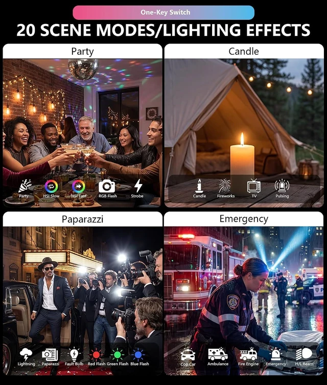 Alt view image 3 of 7 - 10W Ultra Bright Portable Selfie LED Light - Pocket RGB Camera Light with Phone Clip, Cold Shoe & Magnetic Diffuser for Selfie, Vlogging, Photography