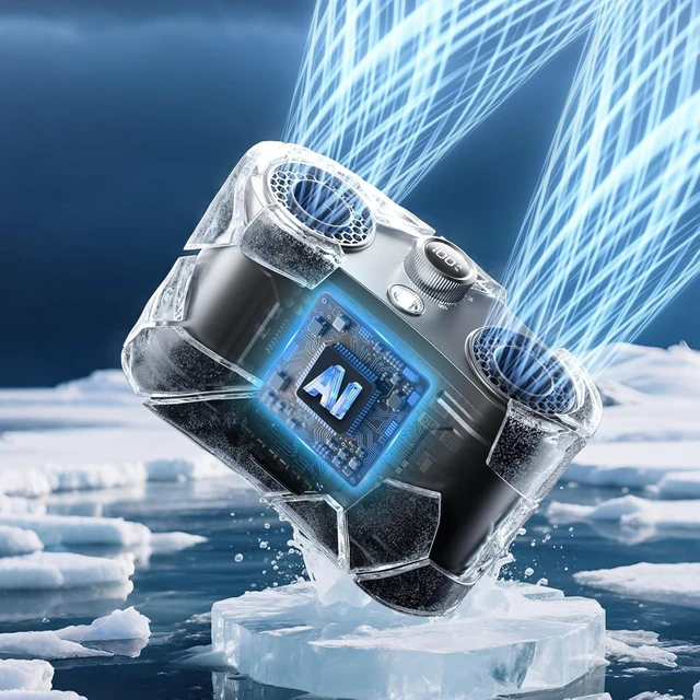 Main image of 2026 25000mAh AI Portable Waist Fan 100 Speeds 34000RPM Strong Airflow, Belt Fan with up to 145H Working Time & Flashlight, Rechargeable Wearable Personal Fan for Outdoor