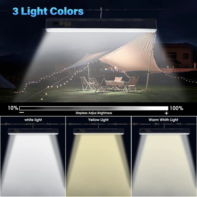 Alt view image 5 of 7 - Rechargeable Magnetic Light Bar, 15.75-inch 8000 Lumens Portable Lamp with 7500mAh Battery, Built-in 216-LED Bulbs, Handy Hook & 2 Magnets Endurance