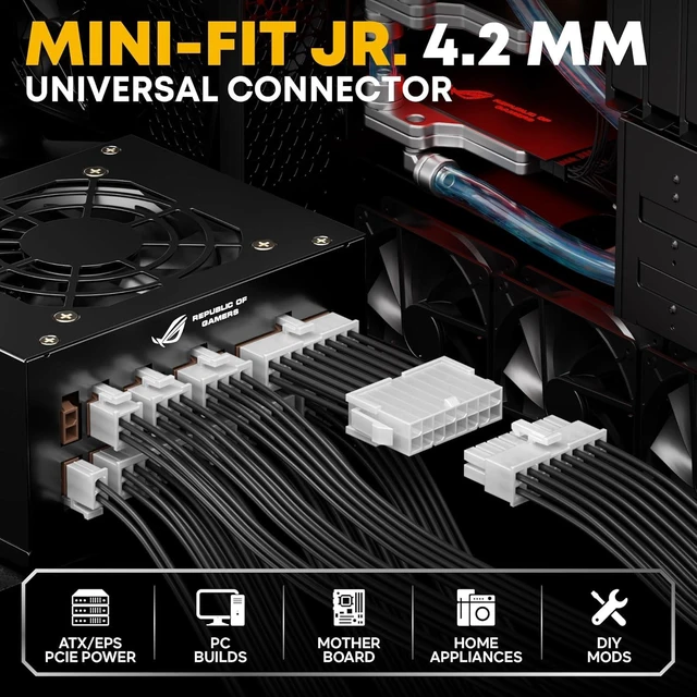 Alt view image 5 of 7 - Crimp Tool Mini-Fit Jr Kit 22 Types of 2-20 Pin Molex 4.2mm Connectors, 18-26 AWG Wire Gauge w/ Remove Tool, Crimping Tool (30-16 AWG) Compatible with JST, KF2510, AMP, Dupont, RC Servos & Futaba