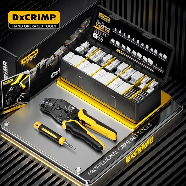 Alt view image 6 of 7 - Crimp Tool Mini-Fit Jr Kit 22 Types of 2-20 Pin Molex 4.2mm Connectors, 18-26 AWG Wire Gauge w/ Remove Tool, Crimping Tool (30-16 AWG) Compatible with JST, KF2510, AMP, Dupont, RC Servos & Futaba