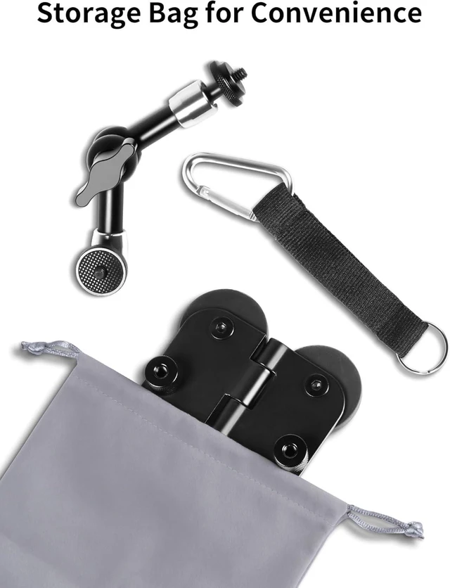 Alt view image 2 of 7 - Magnetic Fence Mount Live Streaming Kit for Mevo Start, Gopro, iPhone & Pocket Radar - Two 1/4'' Mount Points, Camera Holder for Gamechanger at Baseball, Softball Field