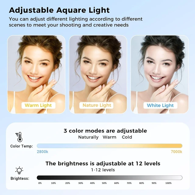 Alt view image 5 of 7 - Tripod for iPhone with Rechargeable Light Portable Phone Tripod for Camera & Phone, Selfie Stick with Light for Content Creators, Vlogging & TikTok