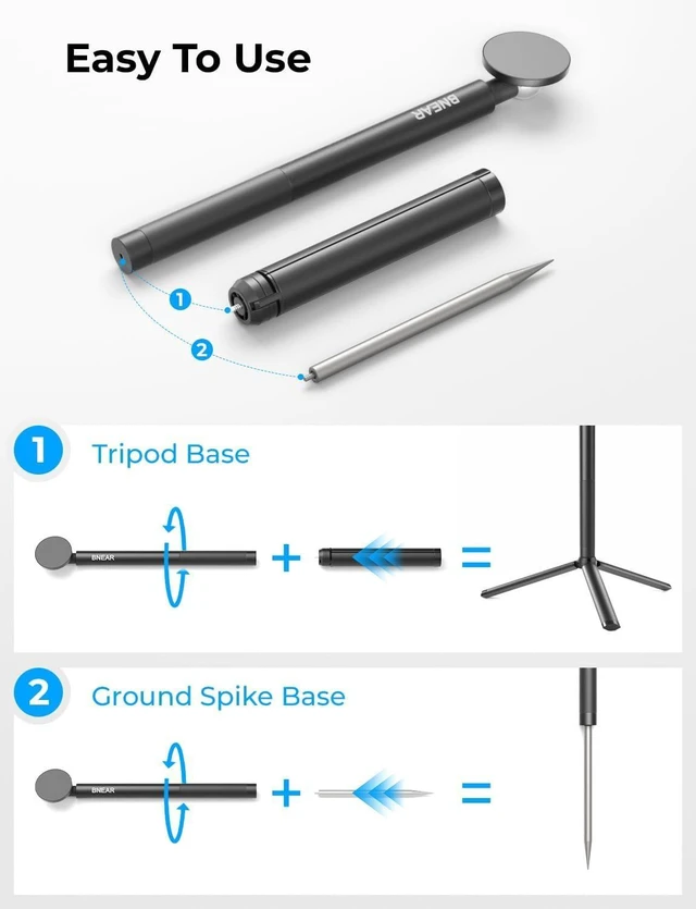 Alt view image 6 of 7 - Golf Tripod & Monopod Selfie Stick with Magnetic Phone Mount & Ground Pointed Pile, Cellphone Holder for Recording Golf Swing, Swing Training Assist, Compatible with All Phones