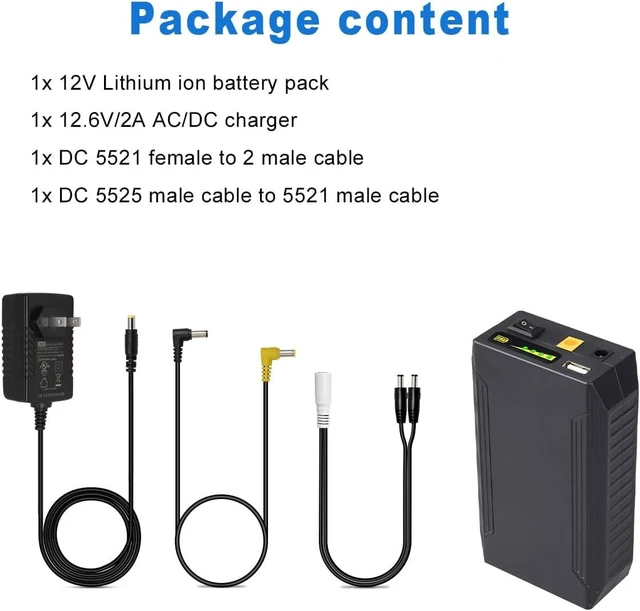Alt view image 5 of 5 - Portable Power Bank 99.9Wh Multi Voltage 12V/9V & 5V USB Power Supply for LED Strip, CCTV Camera, Heated Jacket, Phone & Spectra Pump