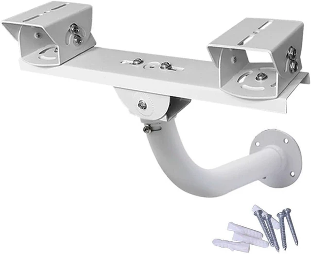 Main image of L-Type Metal Security Camera Mount Double Camera Horizontal Cross Bar Bracket, One to 2 Wall Mounting with 2 Base Brackets