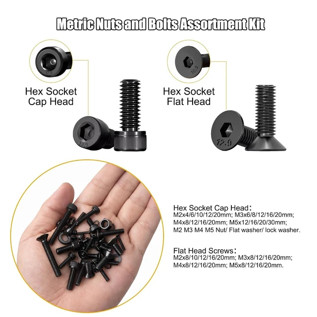Alt view image 3 of 7 - 4005pcs M2 M3 M4 M5 Metric Screw Assortment