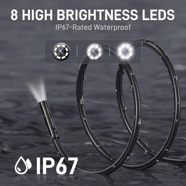 Alt view image 5 of 7 - 2.0MP HD Auto Focus Borescope 16.5ft Flexible Endoscope with Adjustable Lights, USB-C Inspection Camera for Plumbing, Automotive & Wall, for iPhone 15/16 & Android, Long Focus & Autofocus