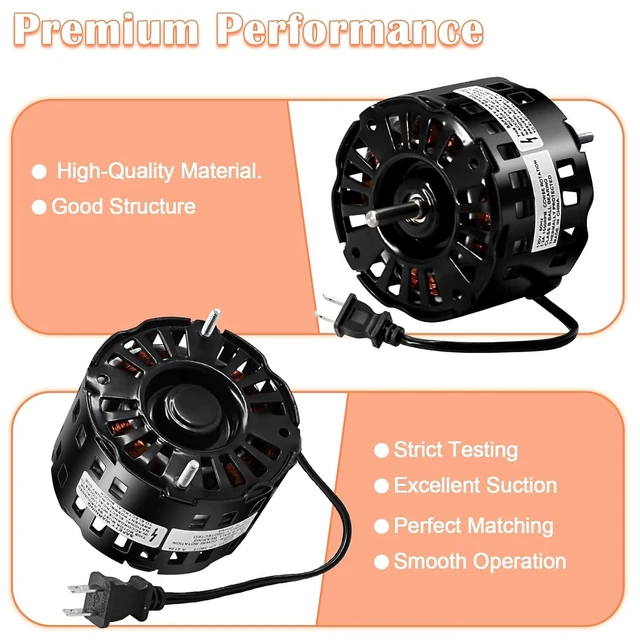 Alt view image 6 of 7 - JA2B104N Vent Fan Motor Replacement for Broan 86933, 86933-000, 8693000, 86933000, 40933 Bathroom Exhaust Fan Motor for Nutone 8664RP, 8663RP, 8673RP, 676-D, 2676F-A, 5KSM84DFK120P