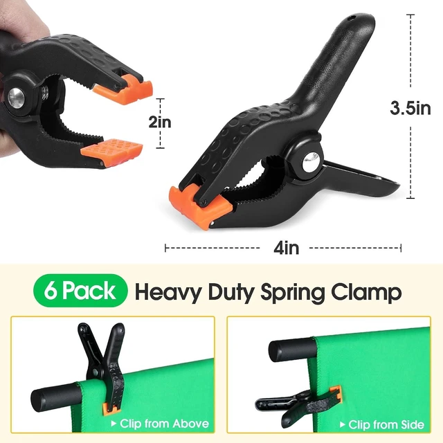 Alt view image 5 of 7 - 8x7.2ft Green Screen Backdrop with Stand Portable Greenscreen Background, T-Shape Stand Kit with 6 Spring Clamps, Sandbag & Carry Bag for Zoom & Video