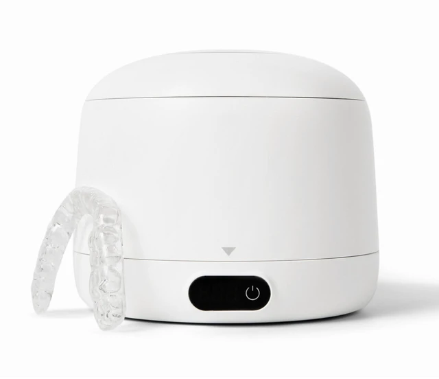 Main image of The Sonic Cleaner Pro - Ultrasonic Retainer Cleaner & UV 45 kHz Removable Tank for Aligners, Night Guards, Mouth Guards, Dentures - 4 Cleaning Modes (Lunar White)