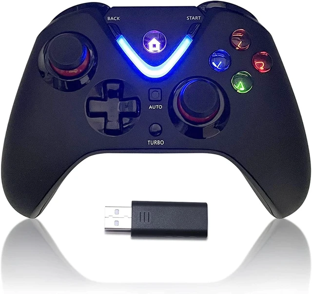 Main image of Wireless Game Controller with LED Lighting Compatible with Xbox One S/X, Xbox Series S/X Gaming Gamepad, Remote Joypad with 2.4G Wireless Adapter, Rechargeable Battery