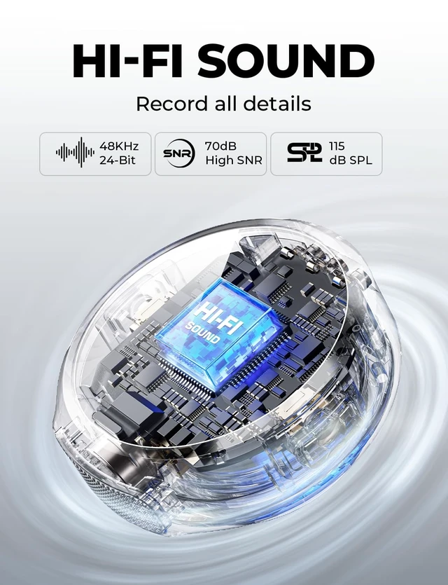 Alt view image 2 of 7 - Hollyland Lark M2 Wireless Microphone for iPhone15/16/17&Android, USB C Mini Lapel Microphone Wireless, 1000ft Range, Hi-Fi Audio, Noise Cancellation, 30H Battery for Video Recording, Streaming