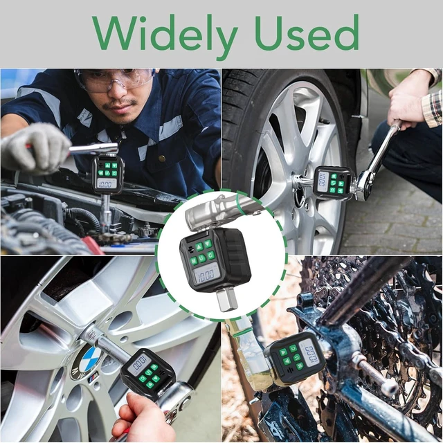 Alt view image 6 of 7 - 1/2" Drive Digital Torque Wrench Adapter Set, Snap-on Digital Inch Pound Electric Wrench with 1/4" & 3/8" Torque Adapters for Car, Motorcycle & Automotive