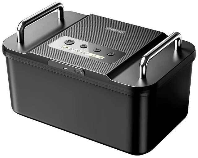 Main image of Safe Timed Lock Box with Dual Metal Handles-Phone Lock Box with Timer Unplug from Phone, Video Game, Social Media, Craving, Self-Control Lockable Storage Box for Focus & Self-Control(Black)