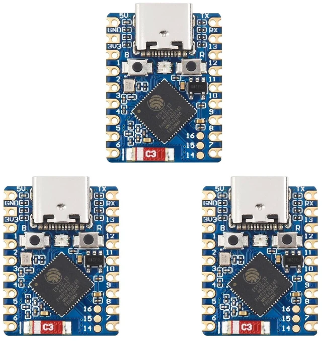 Alt view image 6 of 10 - (3PCS) ESP32-S3 Mini Development Board, Based on ESP32-S3FH4R2 Dual-Core Processor, 240MHz, 2.4GHz Wi-Fi & Bluetooth 5, Support IoT, Mobile Devices, Wearable Electronic Devices, Smart Homes