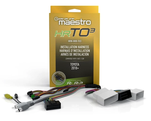 Alt view image 6 of 10 - iDatalink Maestro HRN-HRR-TO3 T-Harness for Select Toyota 2018+ Connect a New iDatalink-Ready car Stereo and retain Steering Wheel Controls and Factory amp (ADS-MRR or ADS-MRR2 Module Also Required)