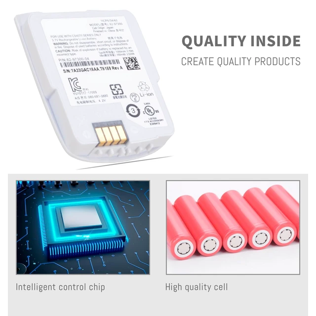 Alt view image 10 of 10 - 82-97300-04 Battery Compatible for Symbol CS4070, CS4070-SR, CS4070, BTRY-CS40EABH0, BTRY-CS40EAB00-04 82-97300 82-97300-01 82-97300-02 82-97300-03 82-97300-04 Scanner Battery Replacement 3.7V 1000mAh