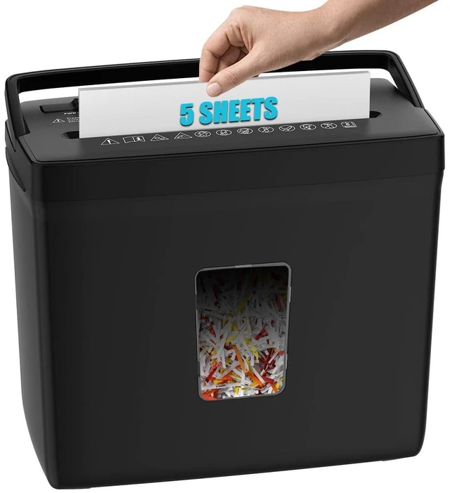 Alt view image 6 of 10 - Woolsche Paper Shredder for Home,5 Sheet Desktop Cross Cut with 2.38-Gallon Basket Shredder,P-4 Security Level, 4-Mode Design, Shreds Paper/Credit Card - Durable, with Jam Proof Function for Home