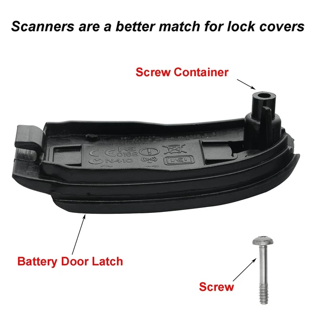 Alt view image 9 of 10 - Battery Door Cover with Latch for Symbol LS4278 LI4278 DS6878 Handheld Barcord Scanner,Battery Base Cover Case with Screw Support Wireless Bluetooth Scanner