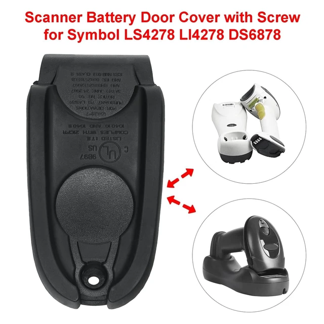 Alt view image 10 of 10 - Battery Door Cover with Latch for Symbol LS4278 LI4278 DS6878 Handheld Barcord Scanner,Battery Base Cover Case with Screw Support Wireless Bluetooth Scanner