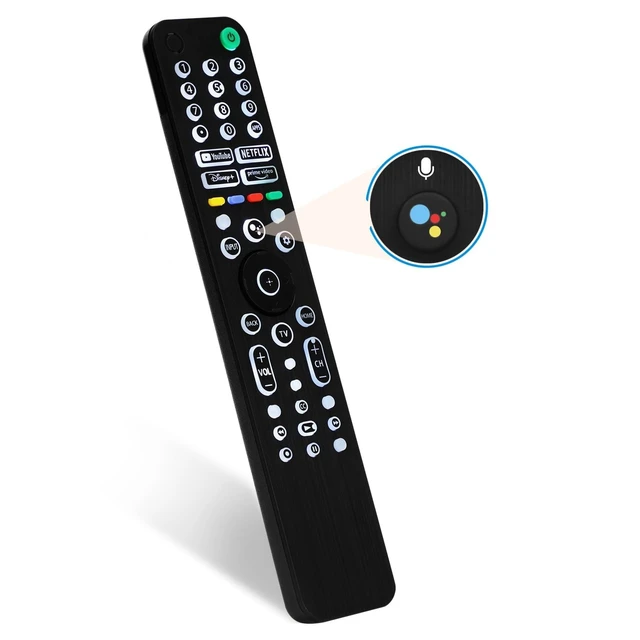 Alt view image 11 of 12 - Universal Backlit Remote for Sony TV, for All 2019-2025 Sony Remote Control for Smart TV with Voice Control, Replacement Remote for Bravia XR/XBR/KD Series Google TVs, Backlight, 1 Year Full Warranty