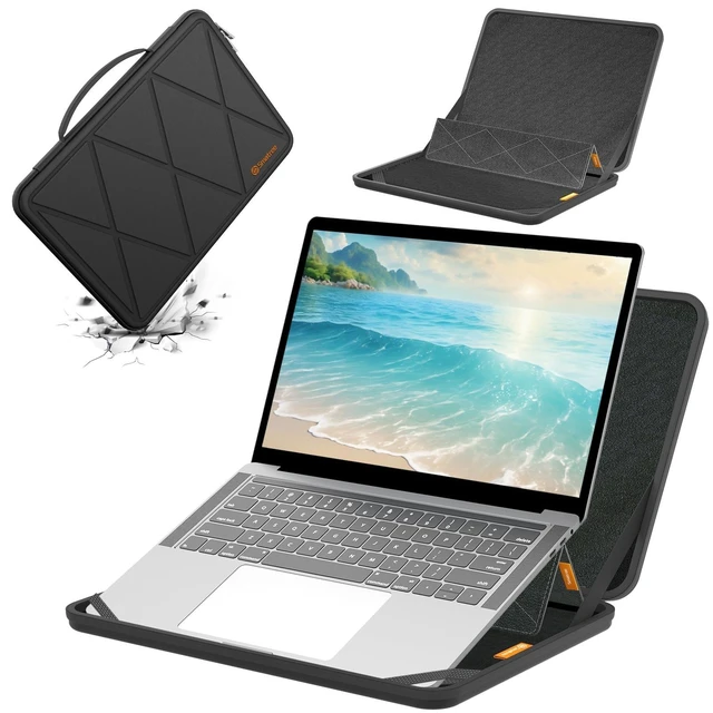 Alt view image 6 of 10 - Smatree MS129 Hard EVA Protective Sleeve Case with Stand Compatible for 18 inch DELL Pro Max 18 Plus Laptop MB18250 Waterproof Sleeve