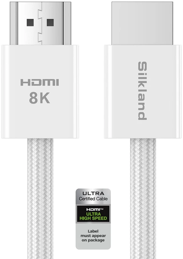 Alt view image 11 of 12 - Silkland Certified HDMI 2.1 Cable Compatible with PS5 and Xbox Series X/S, 10FT Braided, Minimalist Design, 4K@120Hz 8K@60Hz, 48Gbps Ultra High Speed HDMI Cable, DTS:X,HDR for TV/MacBook Pro/Mac mini