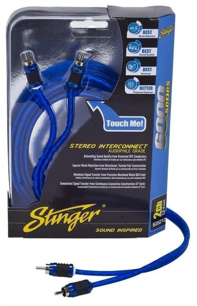 Alt view image 7 of 10 - Stinger 17 Feet 2-Channel Hyper-Flex RCA Interconnect, Shielded Directional to Protect Against Interference, Stereo Interconnects, OFC Copper Audio Cable, SI6217