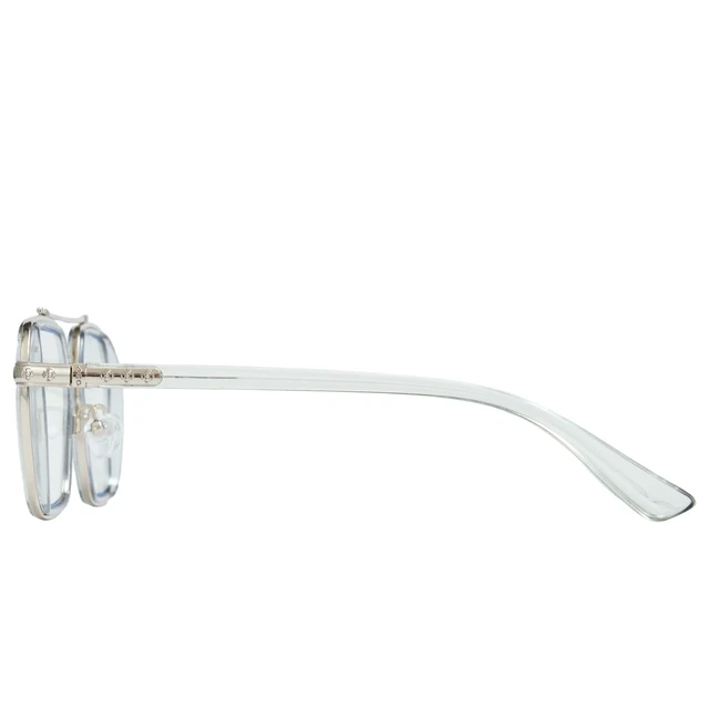 Alt view image 10 of 10 - Cyxus Photochromic Blue Light Glasses for Men Women, Computer Glasses, UV Protection, 8260 (Bright Silver Frame, Blue Lens)