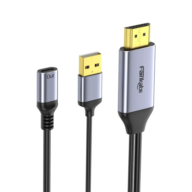 Alt view image 11 of 12 - fairikabe HDMI to USB C Female Adapter 4K@60Hz, HDMI Source to USB-C Monitor & AR Glasses Converter, Compatible with Viture, Xreal, RayNeo, Rokid, for PS5, Xbox, Switch, Steam Deck Dock