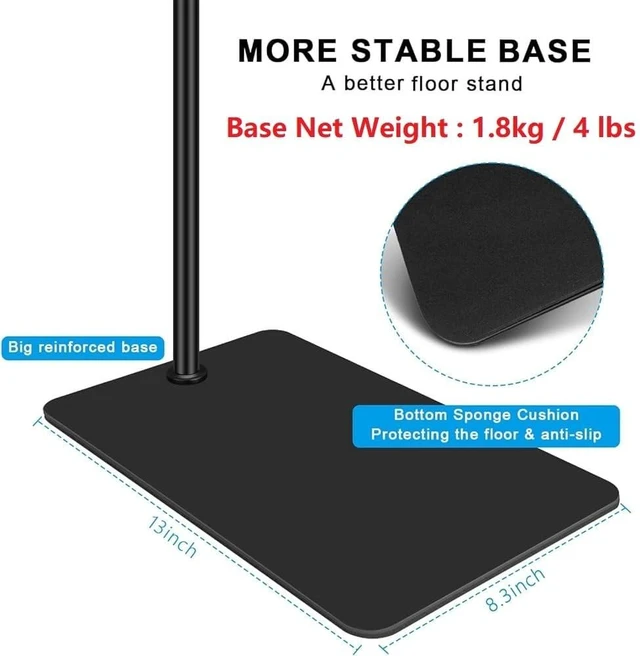 Alt view image 10 of 10 - AceTaken Webcam Floor Stand,70-inch Metal Webcam Floor Holder Compatible with Logitech C920 StreamCam C930 C922 C615 C925e Brio 4K,Brio 500,MX Brio 4K Webcams