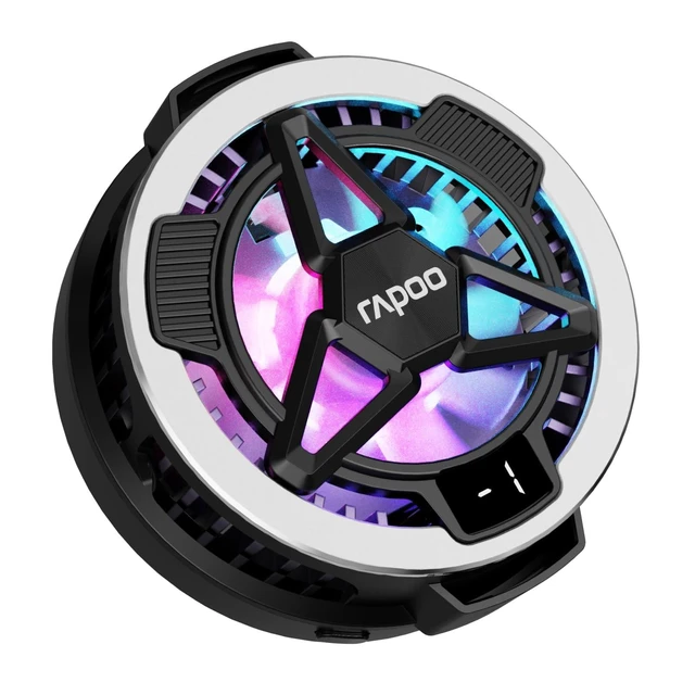 Alt view image 6 of 10 - Rapoo MC05 Phone Cooler for Gaming and Streaming, Semiconductor Cooling Technology, Low-Noise, 15W Magsafe Wireless Charger, RGB Cooling Fan with Removable Grip, Compatible with iPhone Magsafe Series