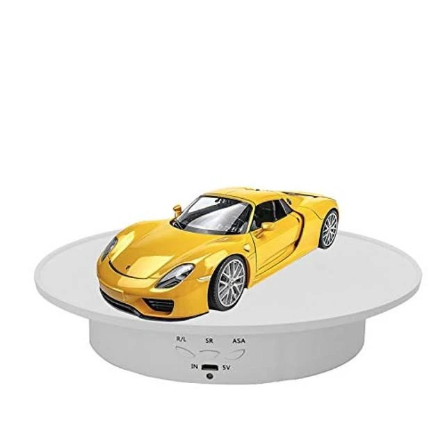 Alt view image 10 of 10 - JAYEGT Motorized Rotating Display Stand, 7.87inch /17.6lbs Load, 360 Degree Electric Rotating Turntable for Photography Products, Jewelry, 3D Model ,with 5 Colors Backgrounds -- White