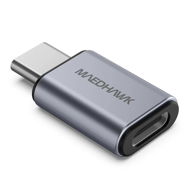 Alt view image 6 of 10 - MaedHawk Bypass 2.0 Motorcycle CarPlay Bluetooth Headset Adapter with Passthrough USB-C Charging Port (Grey)