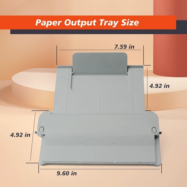 Alt view image 8 of 10 - Mhrxusd Paper Output Tray Replacement for HP for OfficeJet Pro 9010 9012 9015 9016 9018 9019 9010E 9013E 9015E 9016E 9018E 9125E 9110B 9130B Printers Parts