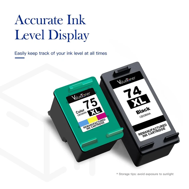 Alt view image 9 of 10 - Valuetoner Remanufactured Ink Cartridge Replacement for HP 74XL 75XL Ink Cartridges Combo Pack 74 XL 75 XL for DeskJet D4260 Photosmart C4280 C4300 C4400 C4500 OfficeJet J5788 J6480 Printer
