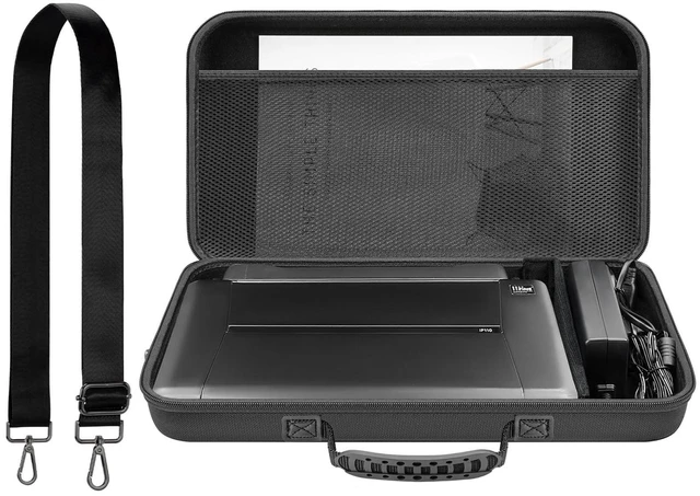Alt view image 6 of 10 - HESPLUS Hard Travel Case for Canon PIXMA TR160/ TR150/ iP110 Wireless Portable Printer and Battery Pack, Printer Organizer with Adjustable Shoulder Strap, Mesh Pocket fit Ink Tank, Adapter (CASE ONLY)