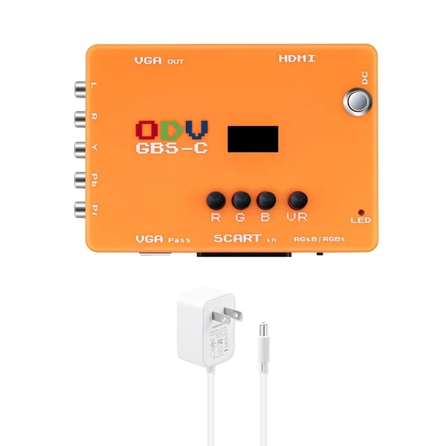 Alt view image 6 of 10 - Mcbazel ODV-GBS-C Component VGA/Scart to VGA/HDMI Scan Converter for Retro Gaming Console with US Plug not Support AV Input