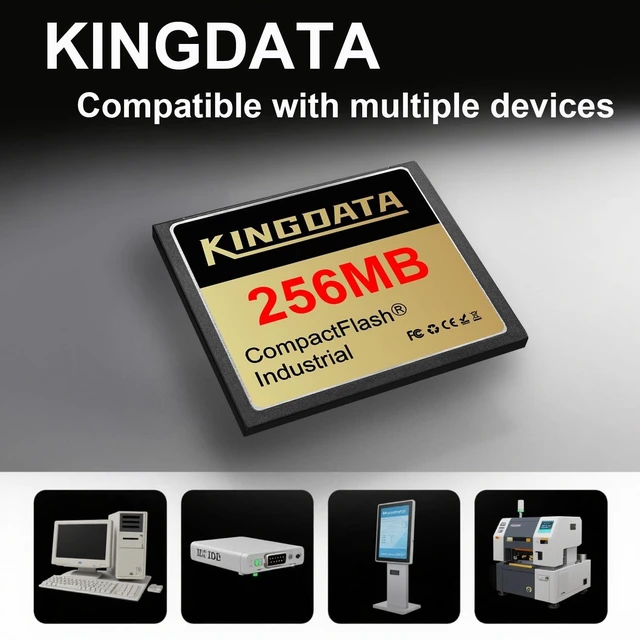 Alt view image 7 of 10 - KINGDATA Industrial Compact Flash Memory Card 3pack 256MB FAT16 Type I for Industrial Equipment Vintage Digital Cameras