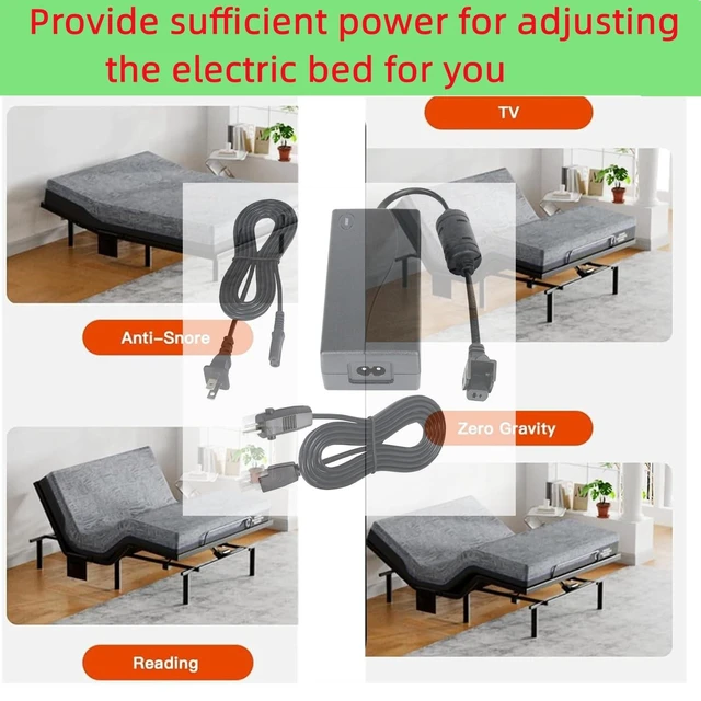 Alt view image 8 of 10 - MSZLZTD 2-Pin 29V AC/DC Adapter for okin serta Adjustable Bed Power Supply Ergomotion Keeson Control Box MC121BS MC120PR MC120BS MC232 MC232FB MC232SC CU380 CB01SP Charger Cord PSU Replacement Kit
