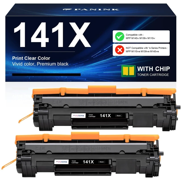 Alt view image 6 of 10 - PANINK 141X Toner Cartridge Replacement for HP 141X W1410X 141A W1410A Black Toner Cateridge Compatible with HP M110w MFP M140w M139w Printer (with Chip)