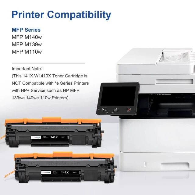 Alt view image 7 of 10 - PANINK 141X Toner Cartridge Replacement for HP 141X W1410X 141A W1410A Black Toner Cateridge Compatible with HP M110w MFP M140w M139w Printer (with Chip)