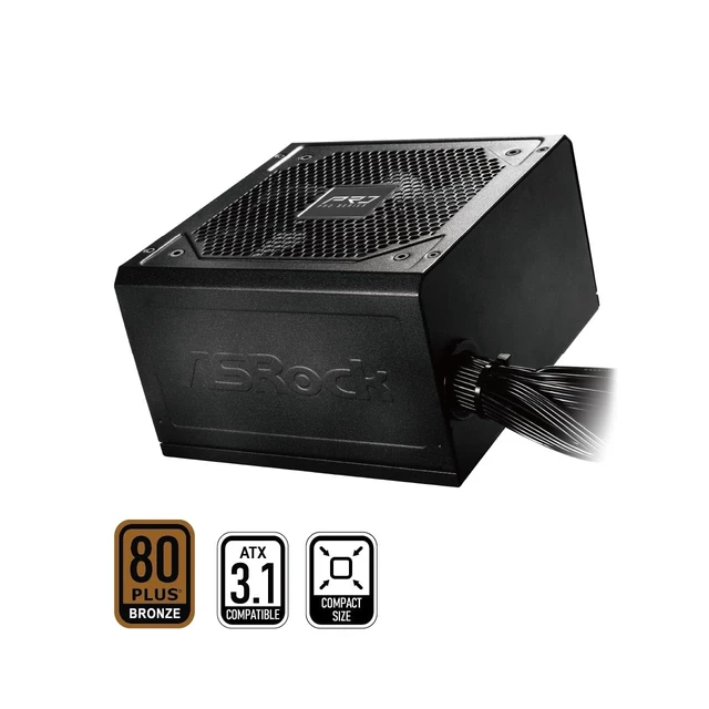 Alt view image 7 of 10 - ASRock PRO-650B Power Supply - 650W 80 Plus Bronze Certified, ATX 3.1 Ready, 120mm Fan, Full Protection Circuit, 3-Year Warranty