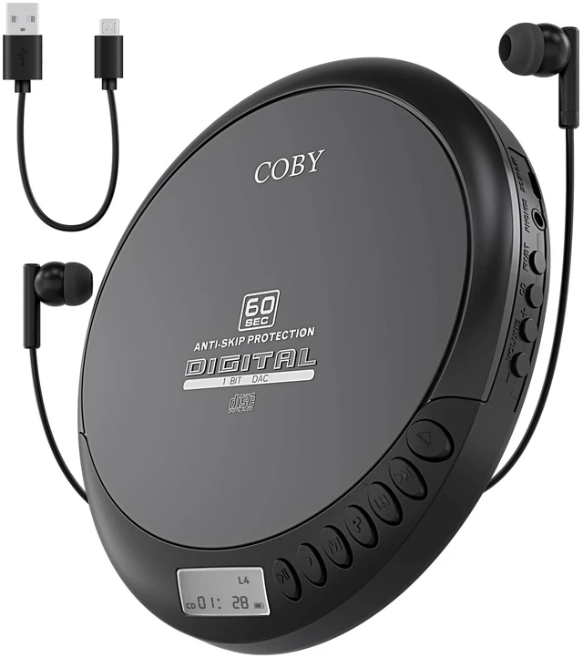 Alt view image 8 of 14 - Portable CD Player, 60 Second Anti Skip, FM Radio, CD Player for Car