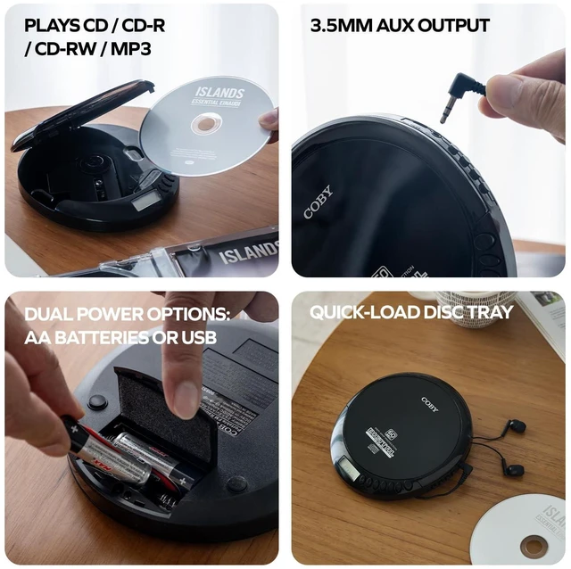 Alt view image 11 of 14 - Portable CD Player, 60 Second Anti Skip, FM Radio, CD Player for Car